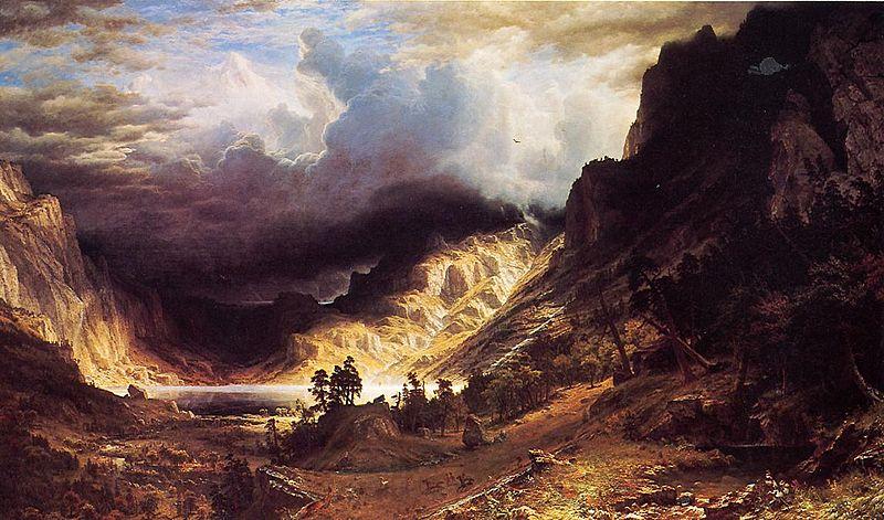 Albert Bierstadt A Storm in the Rocky Mountains, Mr. Rosalie France oil painting art